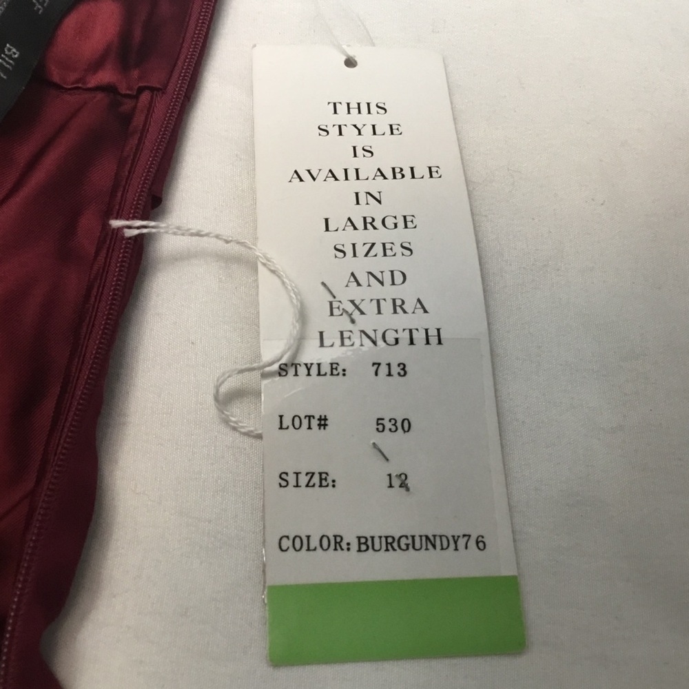 BILL LEVKOFF Stylish Burgundy Spaghetti Strap Dress - Picture 8 of 14